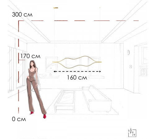 Подвесной светильник Loft IT Tape Light 10403/1600 AB Подвесной светильник Loft IT Tape Light 10403/1600 AB