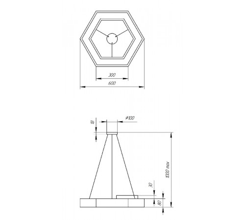 Подвесной светильник Эра Geometria SPO-123-B-40K-045 Б0050555
