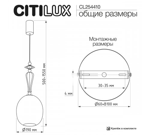 Подвесной светильник Citilux Fernet CL254410