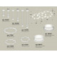 Комплект подвесного светильника Ambrella Light Techno Ring XR92212260 (A9221, A9226, C9241, C9232, C9236, C9231, N8461, N8477)