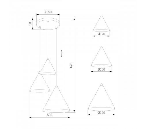 Подвесной светильник TK Lighting Cono 16633 Cono a068520