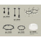 Комплект подвесного светильника Ambrella Light Techno Ring XR92221006 (A9222, A9227, C9238, C9232, N8399)