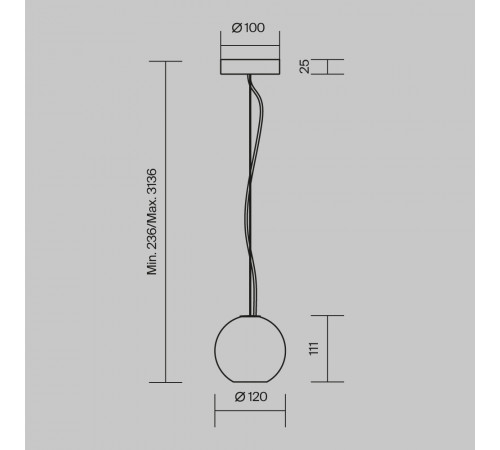 Подвесной светильник Maytoni Basic Texture MOD461PL-01BG