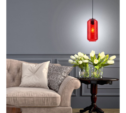 Подвесной светильник Escada Rise 10177/1S Black/Red