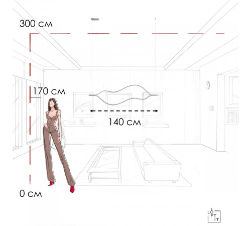 Подвесной светильник Loft IT Tape Light 10403/1400 SN Подвесной светильник Loft IT Tape Light 10403/1400 SN