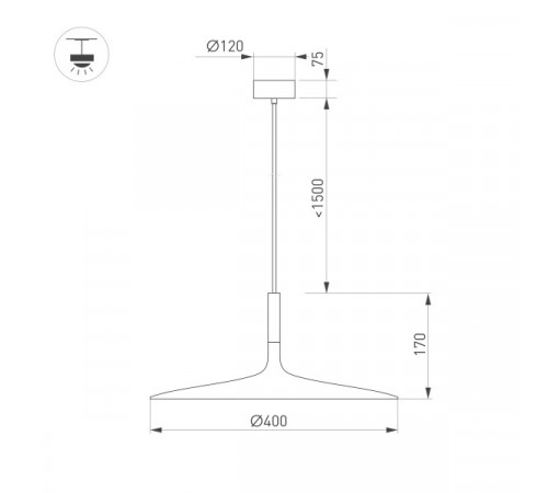 Подвесной светильник Arlight SP-Fiore-R400-13W Warm3000 036000 Подвесной светильник Arlight SP-Fiore-R400-13W Warm3000 036000
