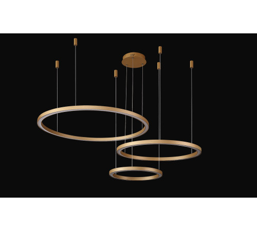 Подвесной светодиодный светильник Crystal Lux FORTUNA SP158W LED D400+600+800 GOLD