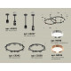 Комплект подвесного светильника Ambrella Light Techno Ring XR92221150 (A9222, A9227, C9238, C9232, N8126, N8118)