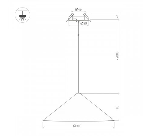 Подвесной светильник Arlight SP-MAKOTO-R300-10W Warm3000 (BK, 36 deg, 230V, TRIAC) 057216 Подвесной светильник Arlight SP-MAKOTO-R300-10W Warm3000 (BK, 36 deg, 230V, TRIAC) 057216