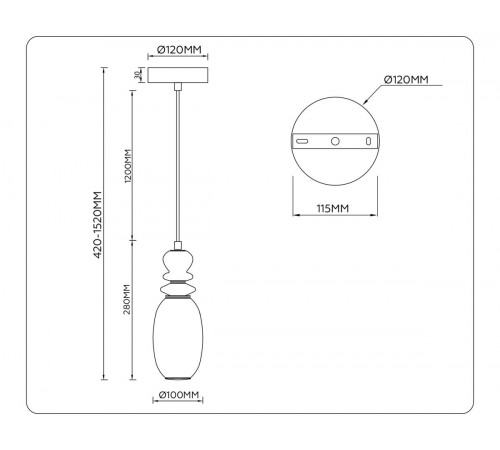 Подвесной светильник Ambrella Light High Light Ceramo Modern LH53141