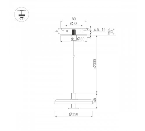 Подвесной светильник Arlight SP-KOTARO-R350-12W Warm3000 (BG-BG, 36 deg, 230V, TRIAC) 057228 Подвесной светильник Arlight SP-KOTARO-R350-12W Warm3000 (BG-BG, 36 deg, 230V, TRIAC) 057228