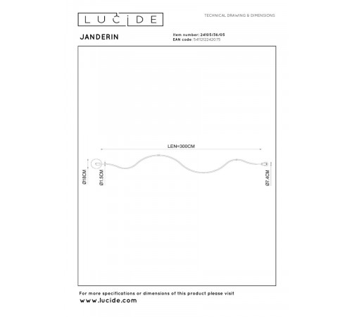 Подвесной светильник Lucide Janderin 24105/36/05