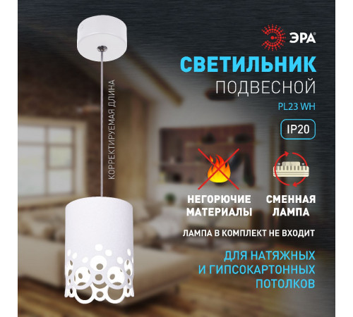 Подвесной светильник Эра PL23 WH Б0059809