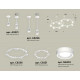 Комплект подвесного светильника Ambrella Light Techno Ring XR92211004 (A9221, A9226, C9236, C9231, N8433)