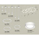 Комплект подвесного светильника Ambrella Light Techno Ring XR92212250 (A9221, A9226, C9241, C9232, C9236, C9231, N8433)