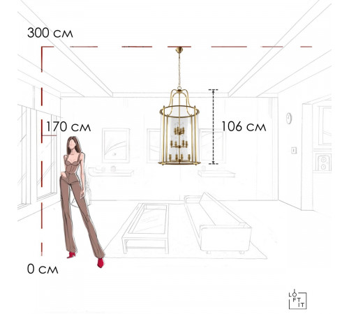 Подвесной светильник Loft IT Lighthouse 10456/12 AB
