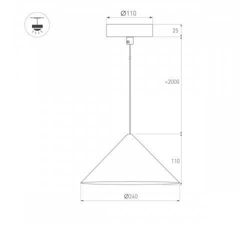 Подвесной светильник Arlight SP-MAKOTO-R240-10W Warm2700 (WH, 36 deg, 230V, TRIAC) 057210 Подвесной светильник Arlight SP-MAKOTO-R240-10W Warm2700 (WH, 36 deg, 230V, TRIAC) 057210