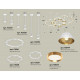 Комплект подвесного светильника Ambrella Light Techno Ring XR92212001 (A9221, A9226, C9241, C9232, C9236, C9231, N8144, N8124)