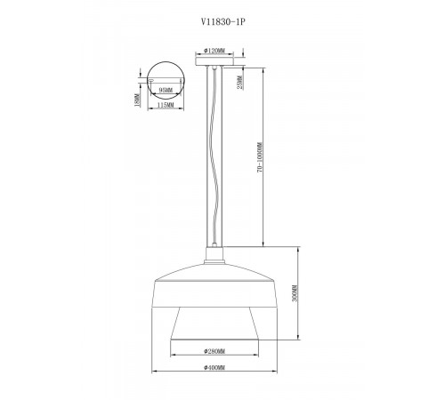 Подвесной светильник Moderli Takoma V11830-1P