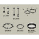 Комплект подвесного светильника Ambrella Light Techno Ring XR92221005 (A9222, A9227, C9238, C9232, N8462)