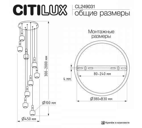 Подвесной светильник Citilux Lass CL249031