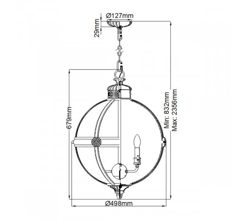 Подвесной светильник Feiss FE-ADAMS-4P-ANL