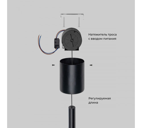 Подвесной светильник Eurosvet Thrust 604051 LED 3000К черный a071946