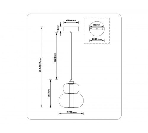 Подвесной светильник Ambrella Light High Light Modern LH11052 Подвесной светильник Ambrella Light High Light Modern LH11052