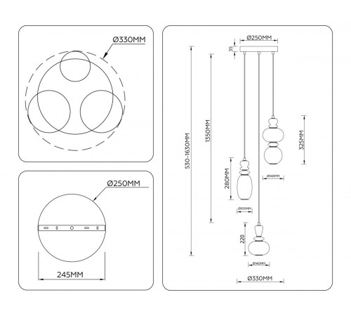 Подвесной светильник Ambrella Light High Light Ceramo Modern LH53143