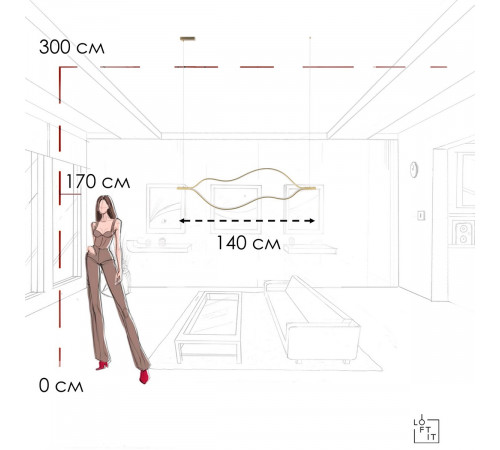 Подвесной светильник Loft IT Tape Light 10403/1400 AB Подвесной светильник Loft IT Tape Light 10403/1400 AB