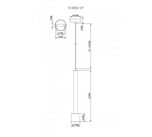 Подвесной светильник Moderli MaletV11824-1P