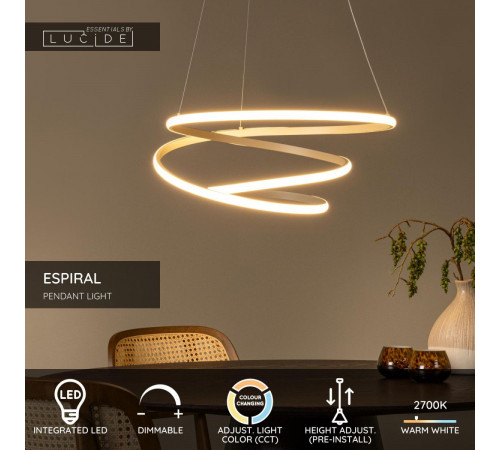 Подвесной светильник Lucide Espiral 78403/40/41