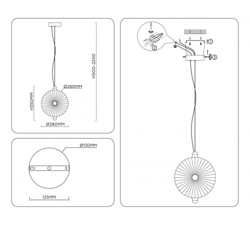 Подвесной светильник Ambrella Light High Light Crystal LH31145