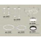 Комплект подвесного светильника Ambrella Light Techno Ring XR92211150 (A9221, A9226, C9241, C9236, N8118, N8113)