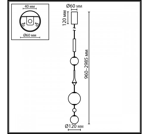 Подвесной светильник Odeon Light Modern Callisto 5457/5L