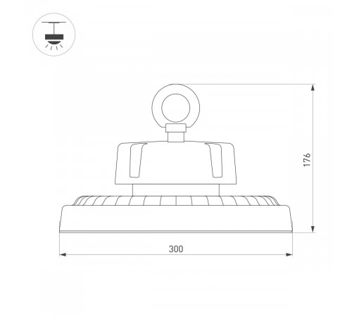 Промышленный светильник Arlight SP-ERCON-R300-200W White5000 (BK, 90 deg, 230V) 056106 Промышленный светильник Arlight SP-ERCON-R300-200W White5000 (BK, 90 deg, 230V) 056106