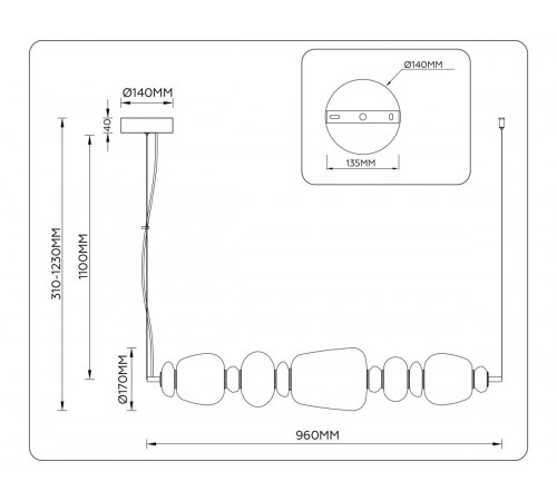 Подвесной светильник Ambrella Light High Light Ceramo Modern LH53176
