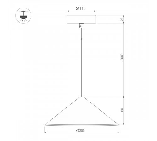 Подвесной светильник Arlight SP-MAKOTO-R300-10W Warm3000 (BK, 36 deg, 230V, TRIAC) 057216 Подвесной светильник Arlight SP-MAKOTO-R300-10W Warm3000 (BK, 36 deg, 230V, TRIAC) 057216