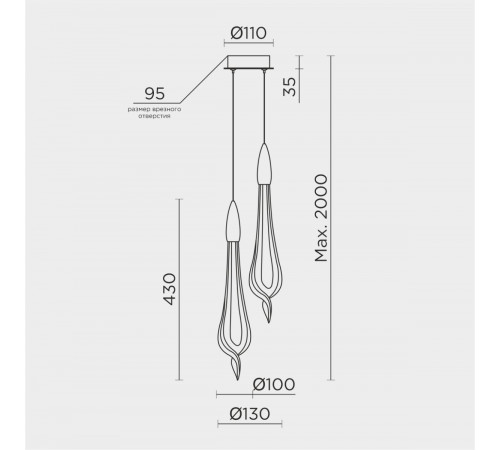 Подвесной светильник Modelux ML.89181.2 BS