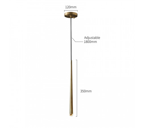Подвесной светильник Delight Collection MT8863-1H antique brass Подвесной светильник Delight Collection MT8863-1H antique brass