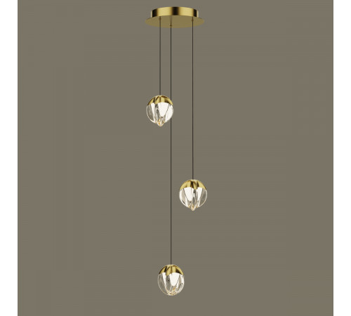 Подвесной светильник Delight Collection MD24001033-3A gold/clear Подвесной светильник Delight Collection MD24001033-3A gold/clear