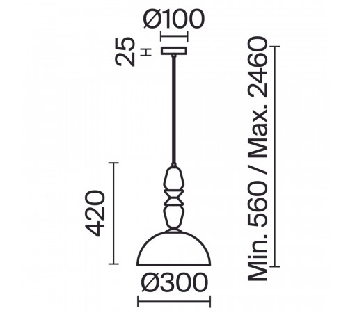 Подвесной светильник Freya Tela FR2061PL-01BS3