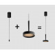 Подвесной светильник (без основания) Italline IT02-025 black 3000K