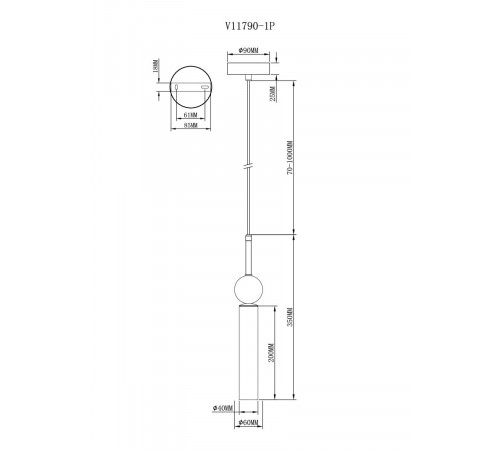 Подвесной светильник Moderli Illis V11790-1P