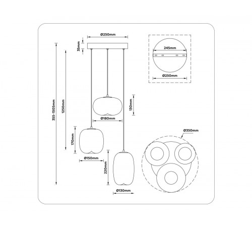 Подвесной светильник Ambrella Light High Light Modern LH11099 Подвесной светильник Ambrella Light High Light Modern LH11099