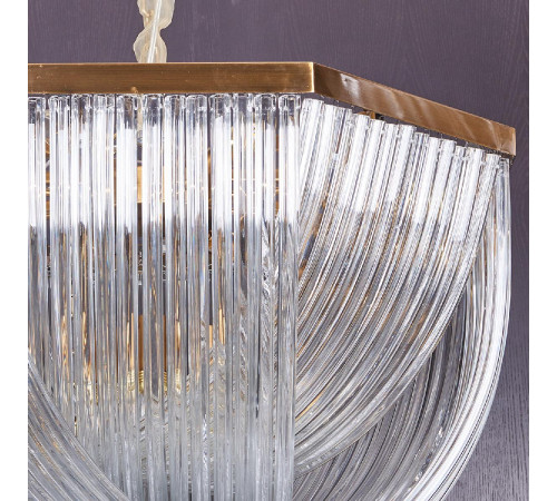Подвесной светильник Delight Collection Murano Glass A001-800 L12 brass/clear