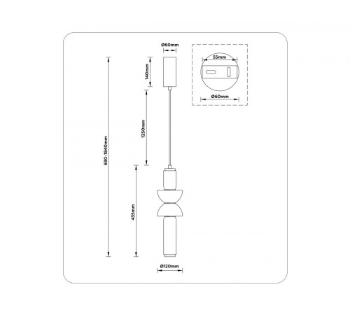 Подвесной светильник Ambrella Light High Light Modern LH11021 Подвесной светильник Ambrella Light High Light Modern LH11021