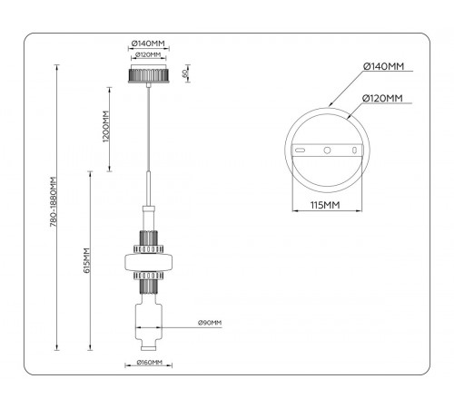 Подвесной светильник Ambrella Light High Light Ceramo Modern LH53121