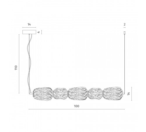 Подвесной светильник Divinare Nebula 1572/05 SP-30