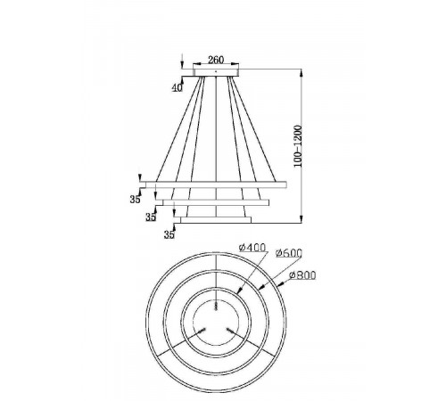 Подвесной светильник Maytoni Rim MOD058PL-L100B3K Подвесной светильник Maytoni Rim MOD058PL-L100B3K